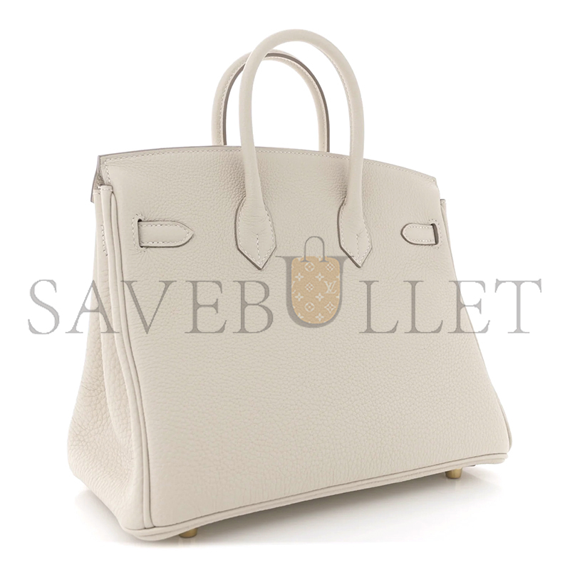 HERMES MASTER BIRKIN 25 RETOURNE TOGO CRAIE GOLD HARDWARE H041344CC10 (25*20*13cm)